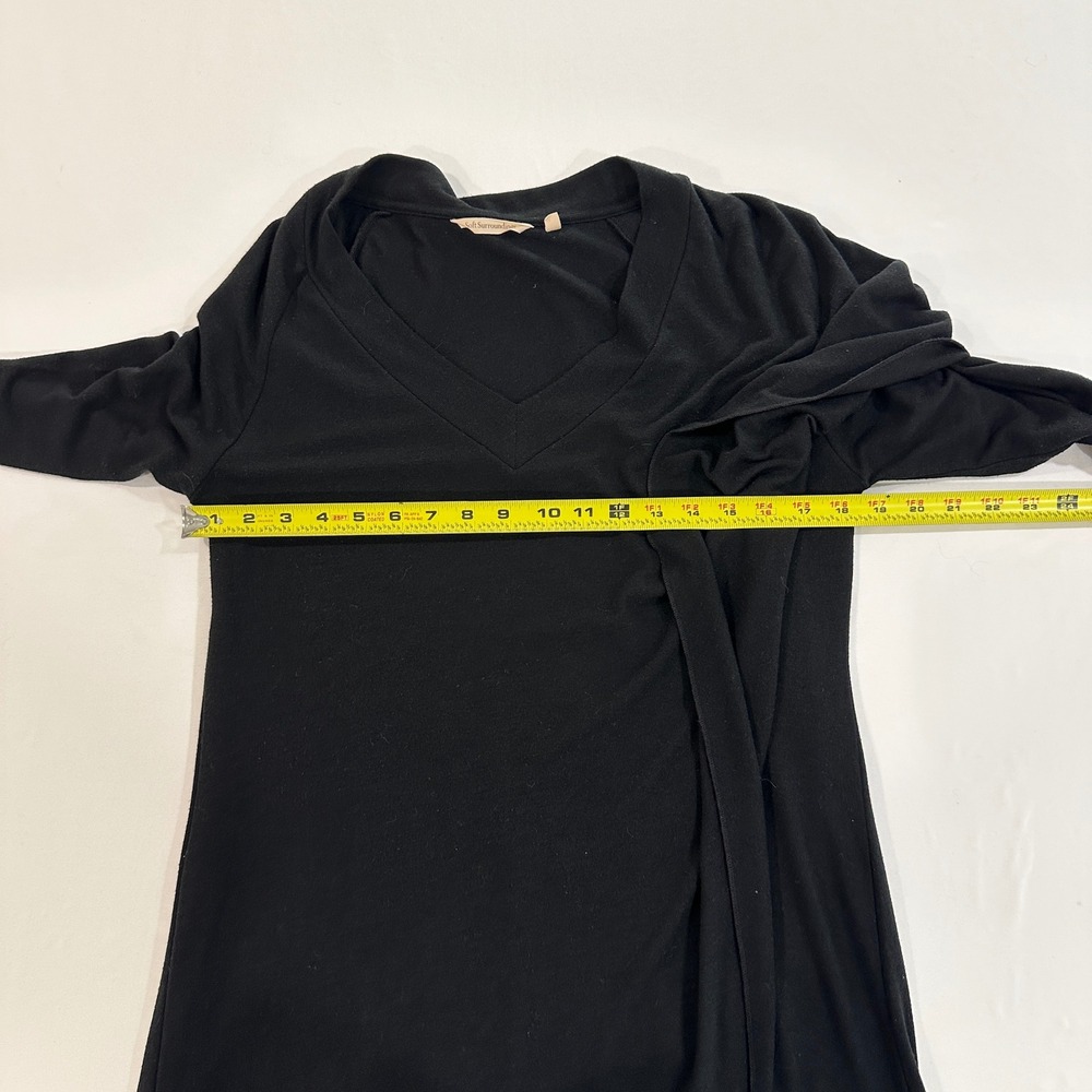 Soft Surroundings Asymmetrical Layered Tunic Dress Womens‎ Small Black V-Neck - Picture 5 of 6